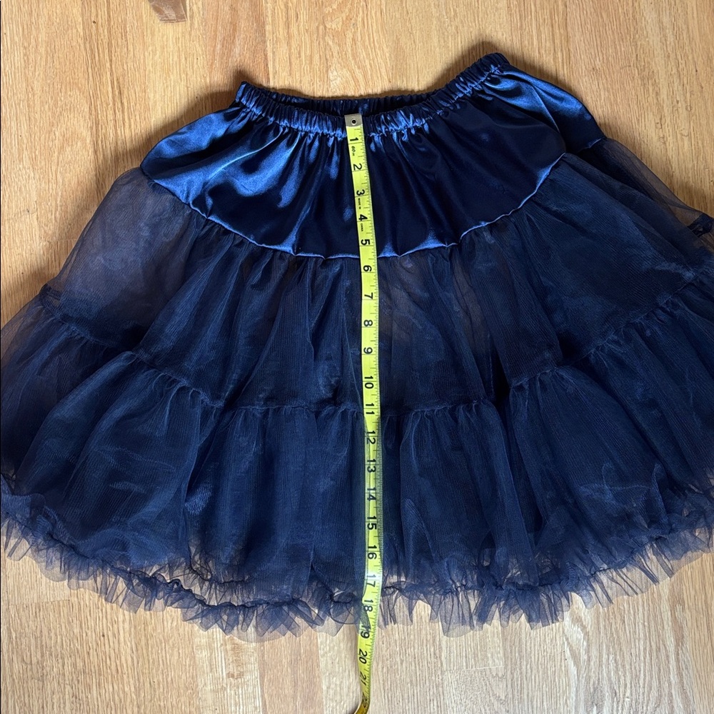 Two layer Navy Blue Tulle Petticoat Skirt - Picture 5 of 6